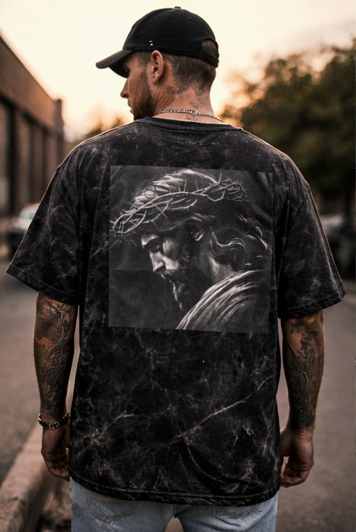 Unisex Acid Washed Oversized Tee